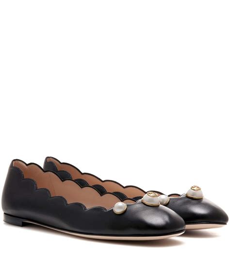 gucci pearl flats|gucci genuine leather shoes.